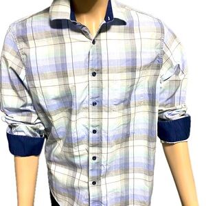 Mens Tasso Elba long sleeve dress shirt. Size large.